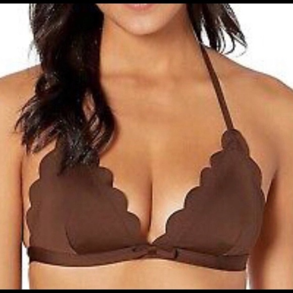 kate Spade Scalloped Edge Triangle Bikini Top NWT - Picture 2 of 8